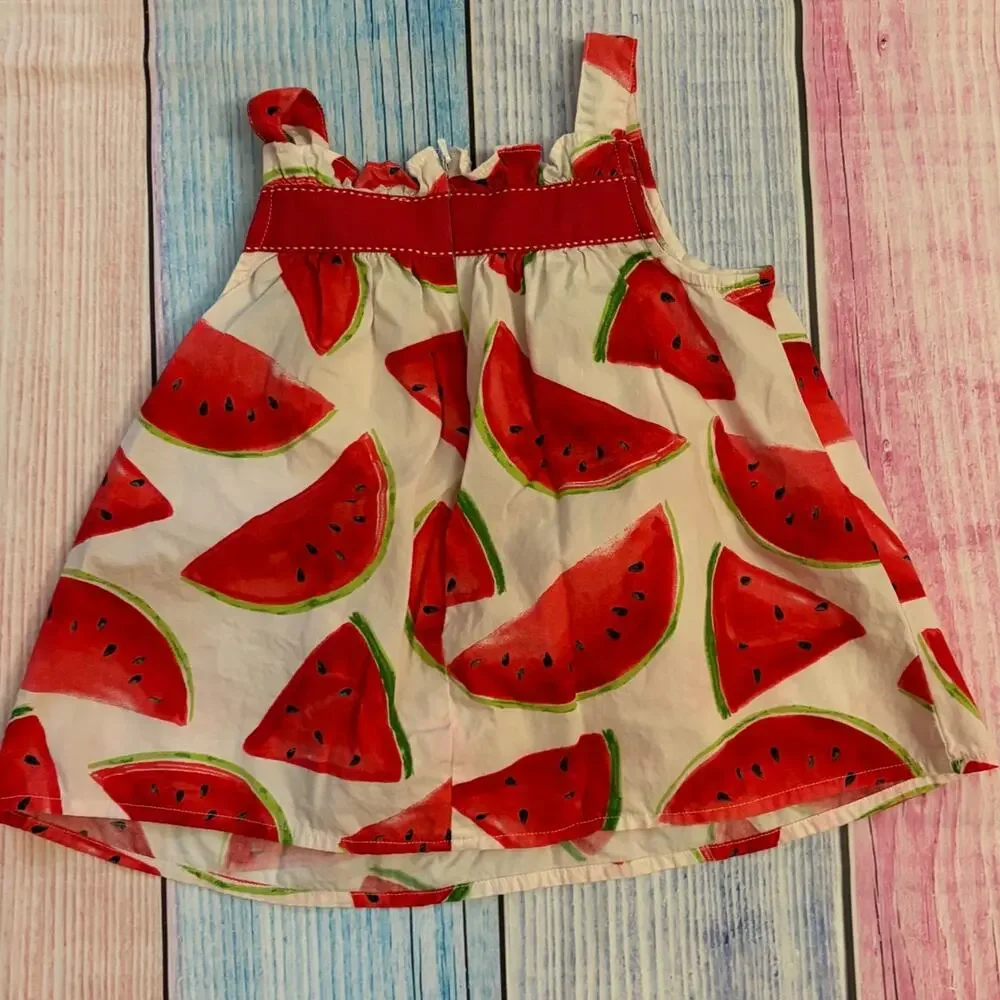 Gymboree Girls Size 3 Watermelon Picnic Tank Top EUC